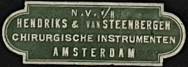 Sluitzegel Hendriks & Van Steenbergen – Chirurgische Instrumenten Amsterdam