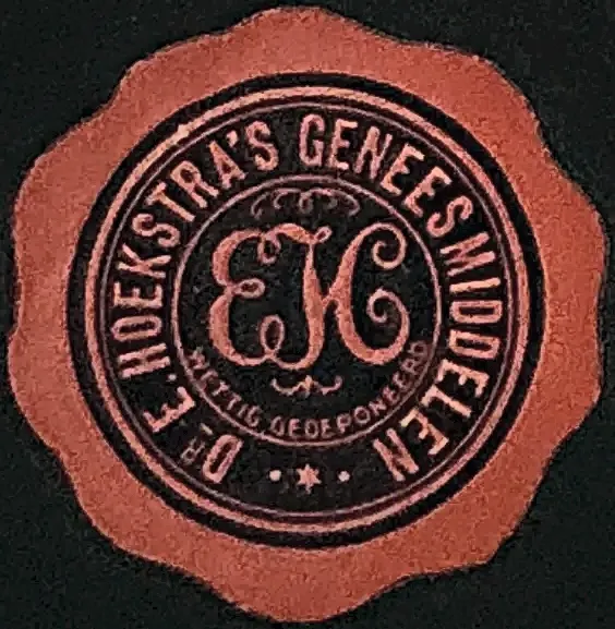 Sluitzegel Dr. E. Hoekstra's Geneesmiddelen