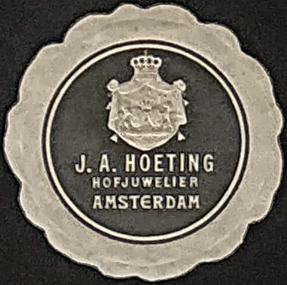 Sluitzegel J.A. Hoeting Hofjuwelier Amsterdam