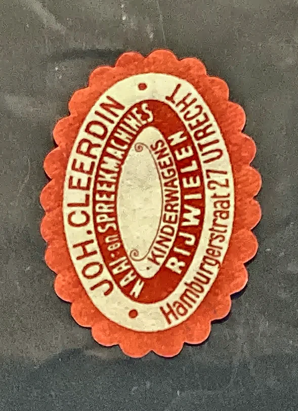 Sluitzegel Joh. Cleerdin – Rijwielen & Spreekmachines Utrecht