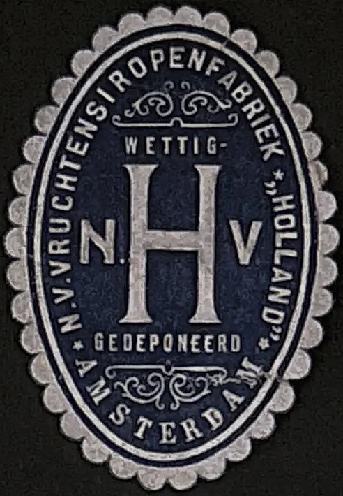 Sluitzegel N.V. Vruchtensiropenfabriek 'Holland' Amsterdam