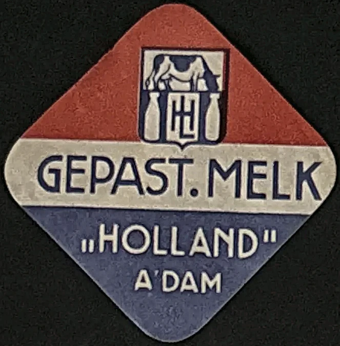 Sluitzegel Gepasteuriseerde Melk 'Holland' Amsterdam