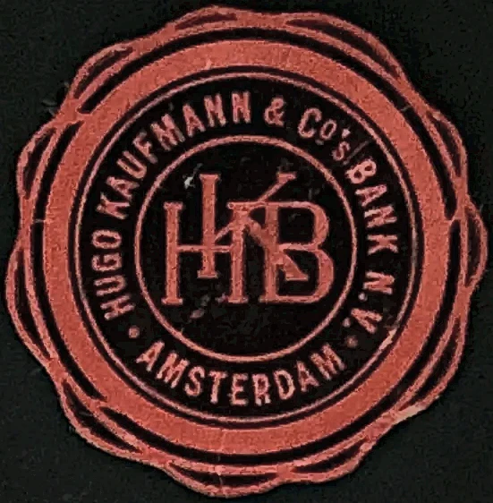Sluitzegel Hugo Kaufmann & Co's Bank N.V. Amsterdam
