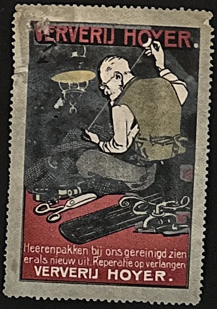 Reclamezegel Ververij Hoyer – Stomerij en Reparatie Herenpakken