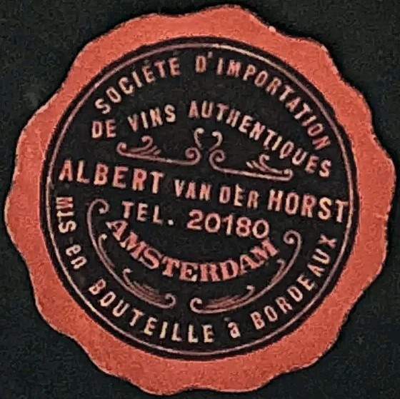 Sluitzegel Albert van der Horst – Wijnimporteur Amsterdam