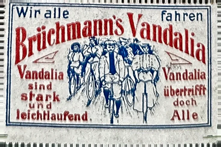 Brüchmann's Vandalia Fietsen Reclamesluitzegel