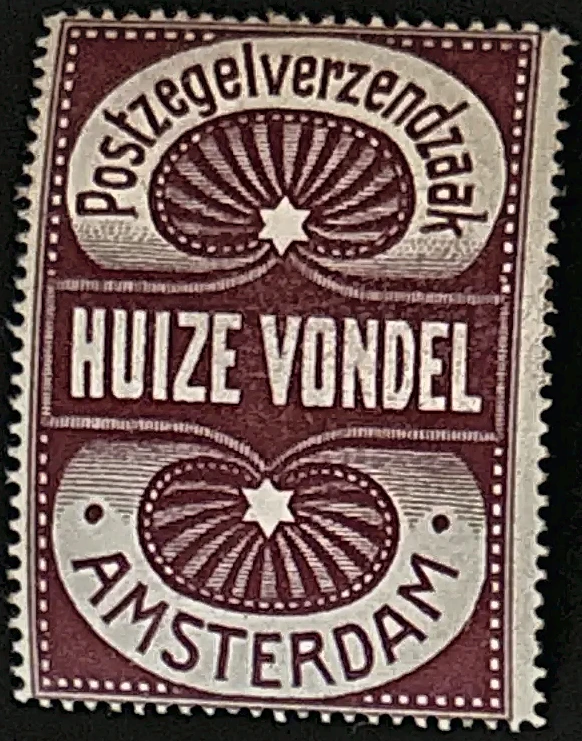 Sluitzegel Huize Vondel – Postzegelverzendingszaak Amsterdam