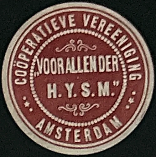 Sluitzegel Coöperatieve Vereeniging 'Voor Allen Der H.Y.S.M.' Amsterdam