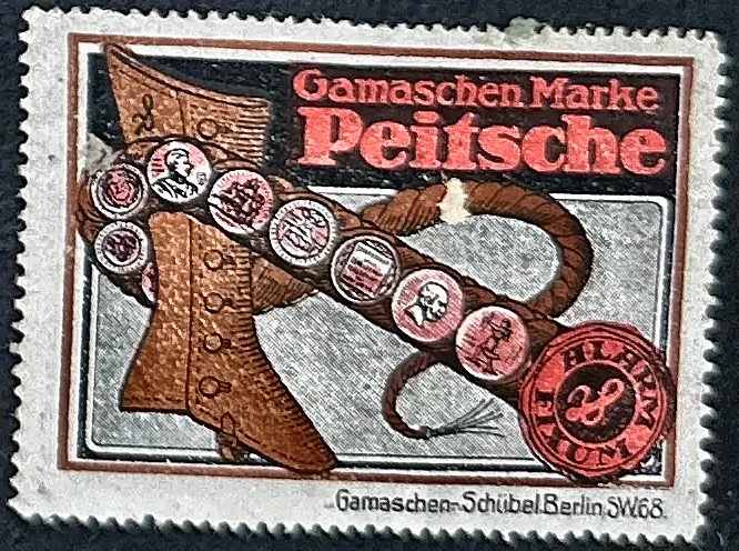 Gamaschen Marke Peitsche – Schübel Berlijn