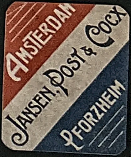 Sluitzegel Jansen, Post & Cocx – Amsterdam & Pforzheim