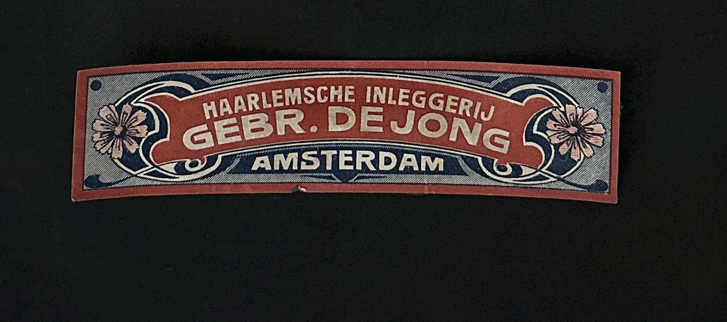 Sluitzegel Haarlemsche Inleggerij Gebr. De Jong Amsterdam