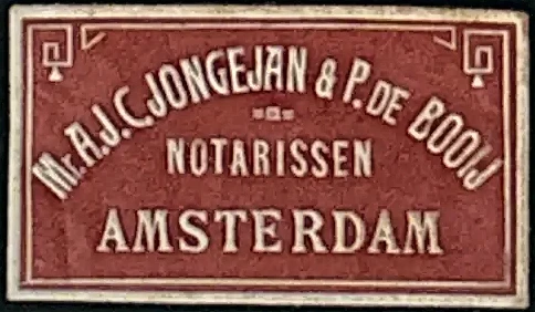 Sluitzegel Notarissen Jongejan & De Booij Amsterdam