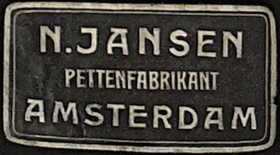 Sluitzegel N. Jansen Pettenfabrikant Amsterdam