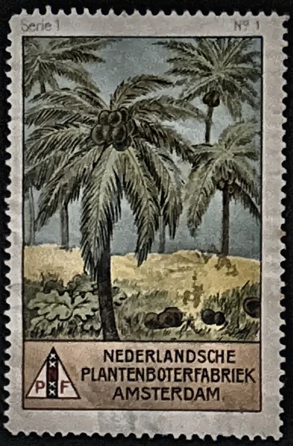Nederlandsche Plantenboterfabriek Amsterdam – Palmbomen sluitzegel