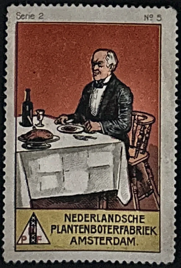 Nederlandsche Plantenboterfabriek Amsterdam – dinerende heer