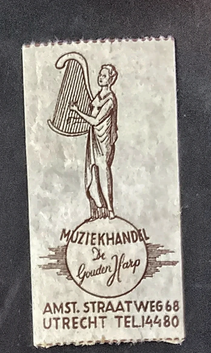 Sluitzegel Muziekhandel De Gouden Harp Utrecht