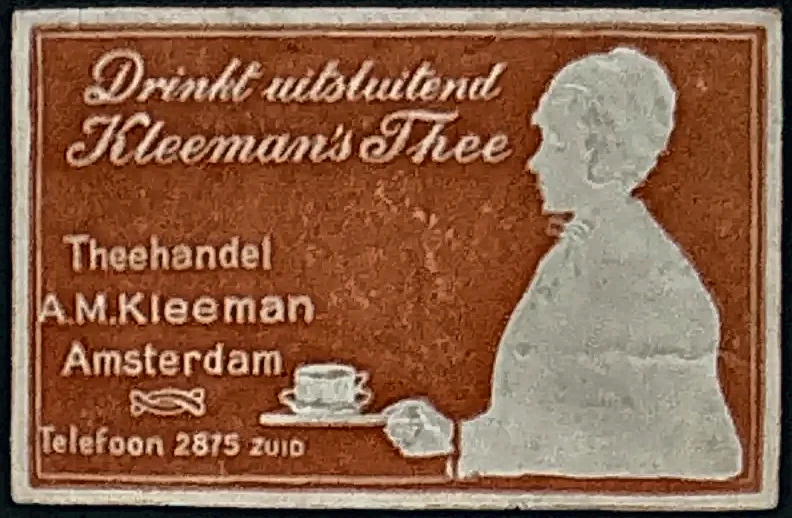 Reclamesluitzegel Kleeman's Thee – Amsterdam