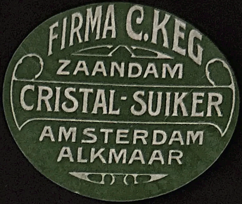 Sluitzegel Firma C. Keg – Cristal-Suiker, Zaandam