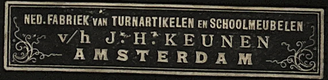 Sluitzegel Ned. Fabriek van Turnartikelen en Schoolmeubelen v/h J.H. Keunen Amsterdam