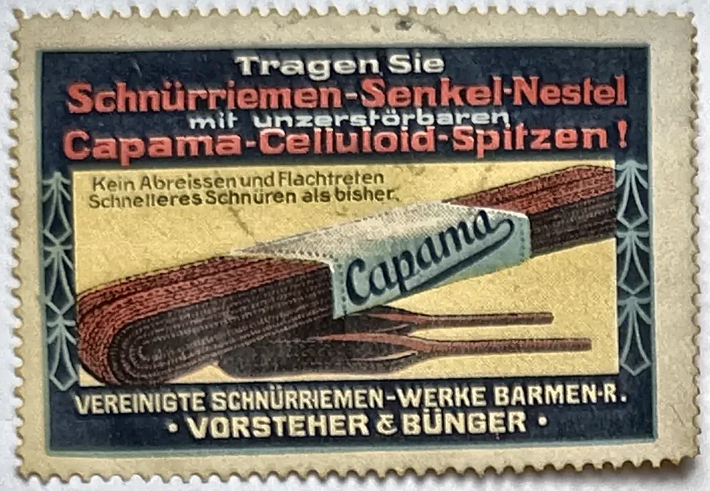 Capama Celluloid-Spitzen – Vereinigte Schnürriemen-Werke Barmen