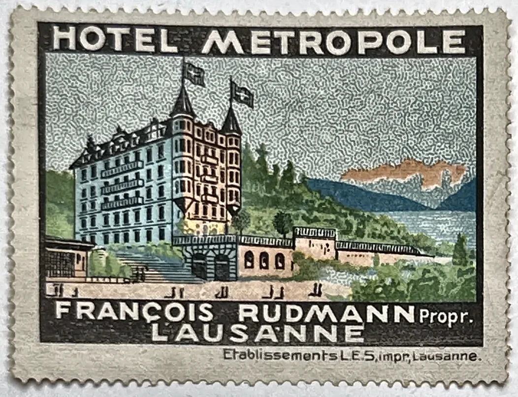 Sluitzegel Hotel Metropole Lausanne – François Rudmann