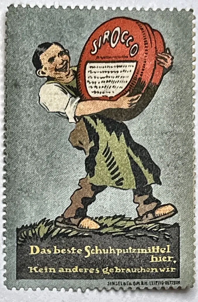 Sirocco Schoenpoetsmiddel – Reclame Sluitzegel