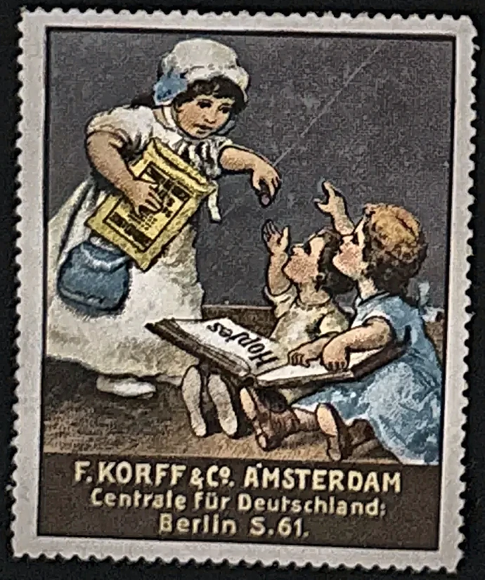 F. Korff & Co. Amsterdam – Hopjes reclamesluitzegel