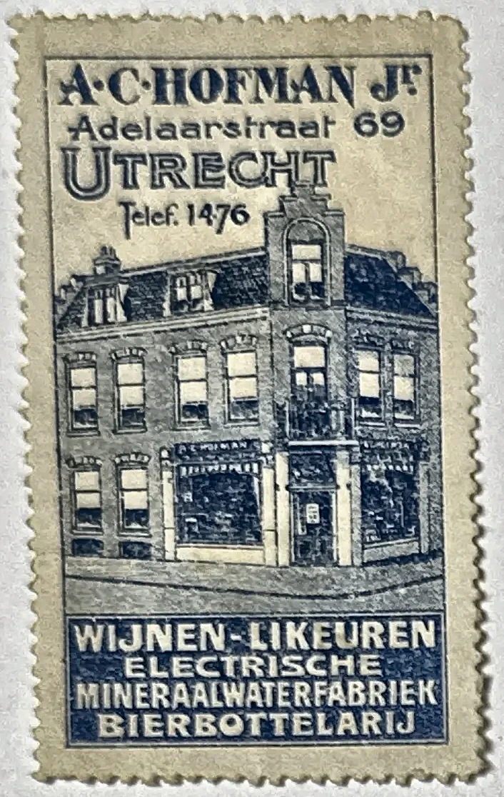 A.C. Hofman Jr. – Wijnen, Likeuren & Mineraalwaterfabriek Utrecht
