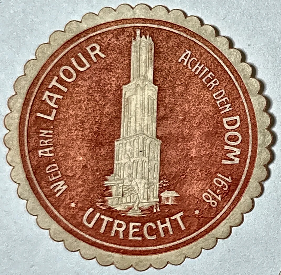 Sluitzegel Wed. Arn. Latour – Achter den Dom, Utrecht
