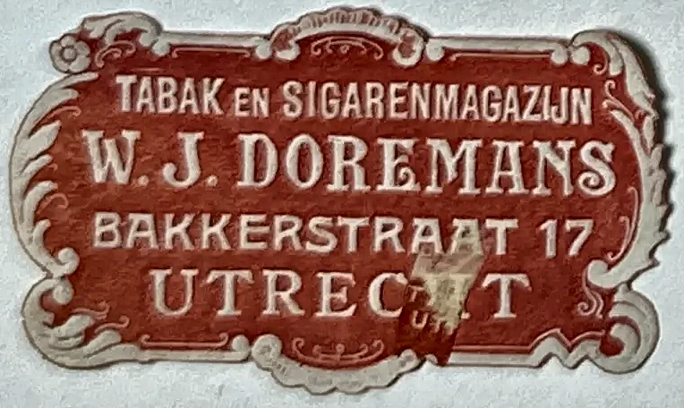 Sluitzegel Tabak en Sigarenmagazijn W.J. Doremans Utrecht
