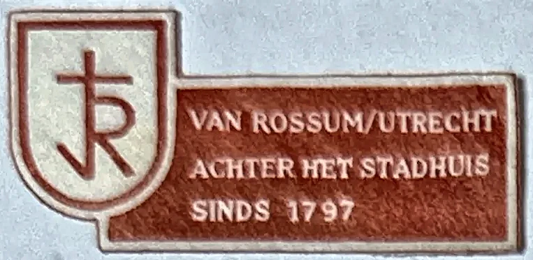 Sluitzegel Van Rossum Utrecht – Sinds 1797