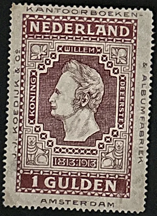 Sluitzegel J. Koedijk & Co. – Eeuwfeest Willem I 1813-1913