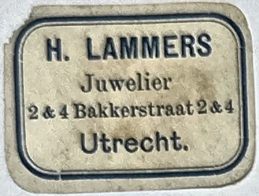 Sluitzegel H. Lammers Juwelier Utrecht
