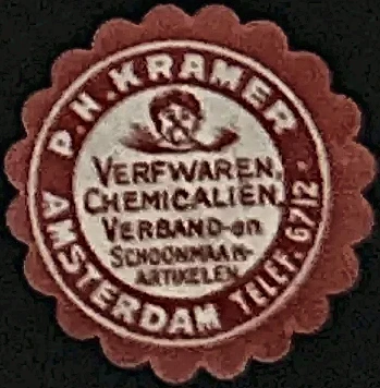 Sluitzegel P.H. Kramer – Verfwaren en Chemicaliën Amsterdam