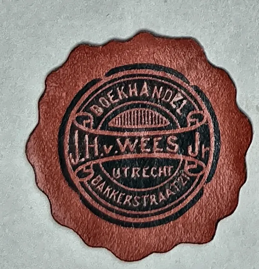 Sluitzegel Boekhandel J. Th. Wees, Utrecht