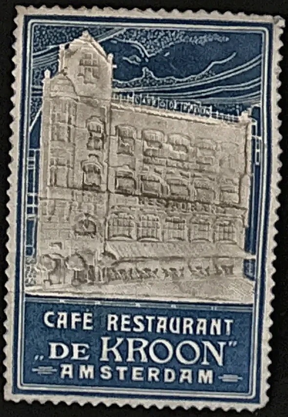 Sluitzegel Café Restaurant De Kroon Amsterdam