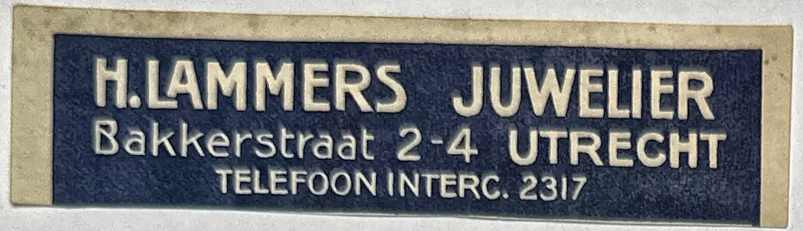 H. Lammers Juwelier Utrecht – Reclamesluitzegel