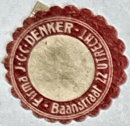 Sluitzegel Firma J.C.C. Denker – Baanstraat 22, Utrecht