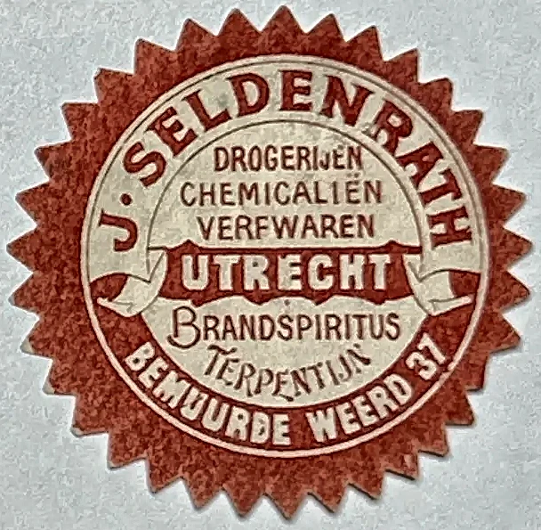 Sluitzegel J. Seldenrath Drogisterij Utrecht