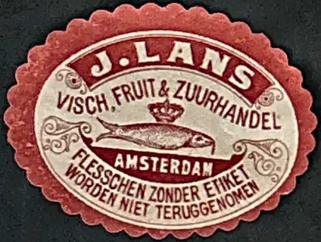 Sluitzegel J. Lans – Visch, Fruit & Zuurhandel Amsterdam