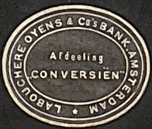 Sluitzegel Labouchere Oyens & Co's Bank – Afdeeling Conversiën