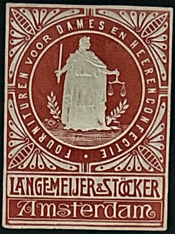 Sluitzegel Langemeijer & Stöcker – Dames- en Herenconfectie Amsterdam