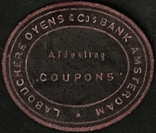 Sluitzegel Labouchère, Oyens & Co's Bank Amsterdam – Afdeeling Coupons