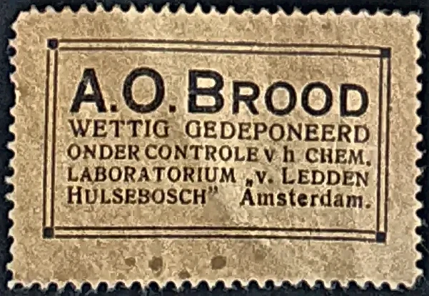 A.O. Brood – Sluitzegel met keurmerk Amsterdam