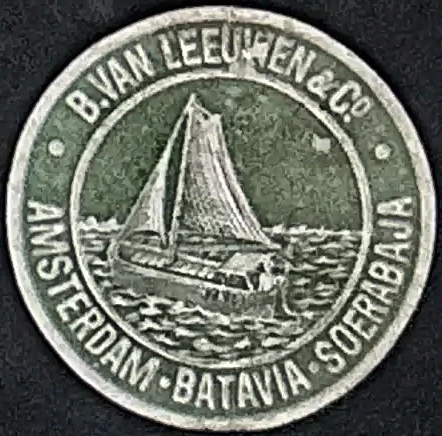 Sluitzegel B. Van Leeuwen & Co. – Amsterdam, Batavia, Soerabaja