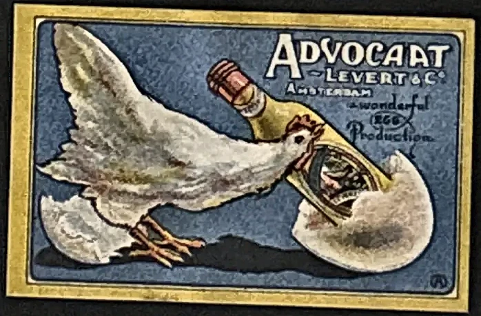 Advocaat Levert & Co. Amsterdam – reclamesluitzegel met kip