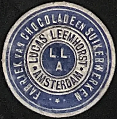 Sluitzegel Lucas Leemhorst – Chocolade- en Suikerwerkenfabriek Amsterdam