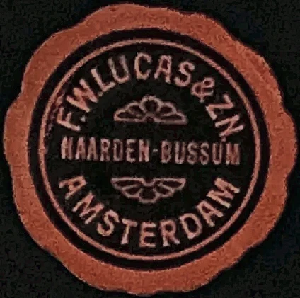 Sluitzegel F.W. Lucas & Zn – Naarden-Bussum / Amsterdam