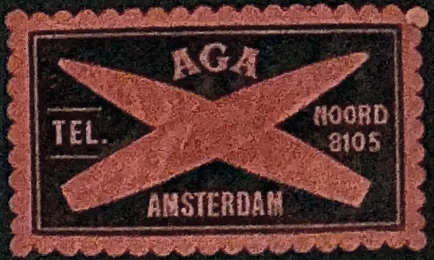 Reclamesluitzegel AGA Amsterdam