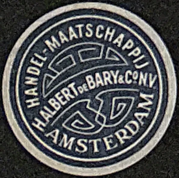 Sluitzegel Handel-Maatschappij Halbert de Bary & Co. N.V. Amsterdam